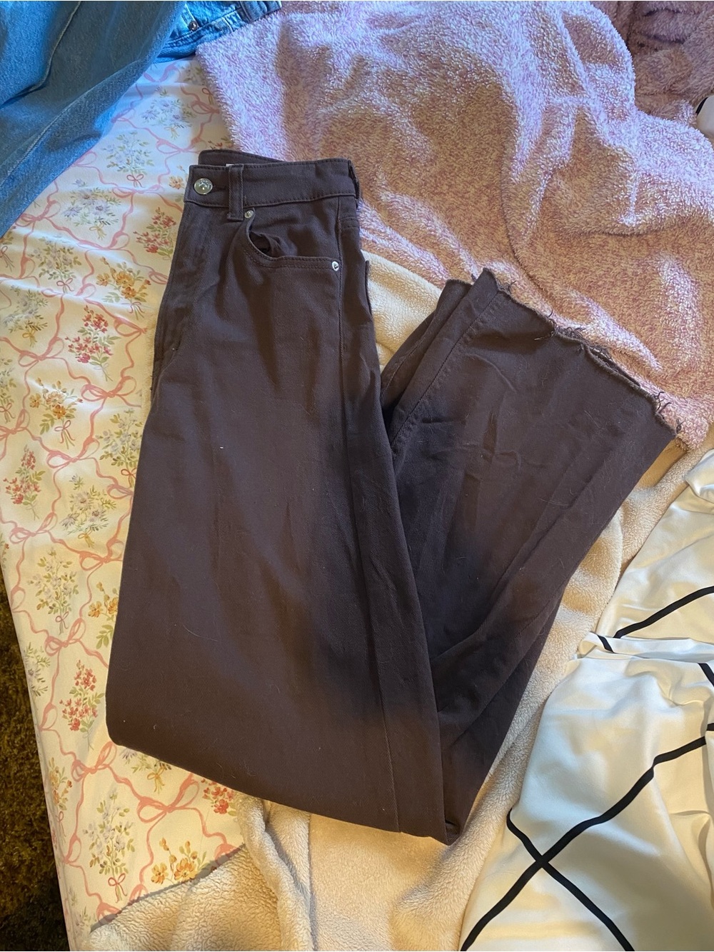 H&M high rise straight leg jeans